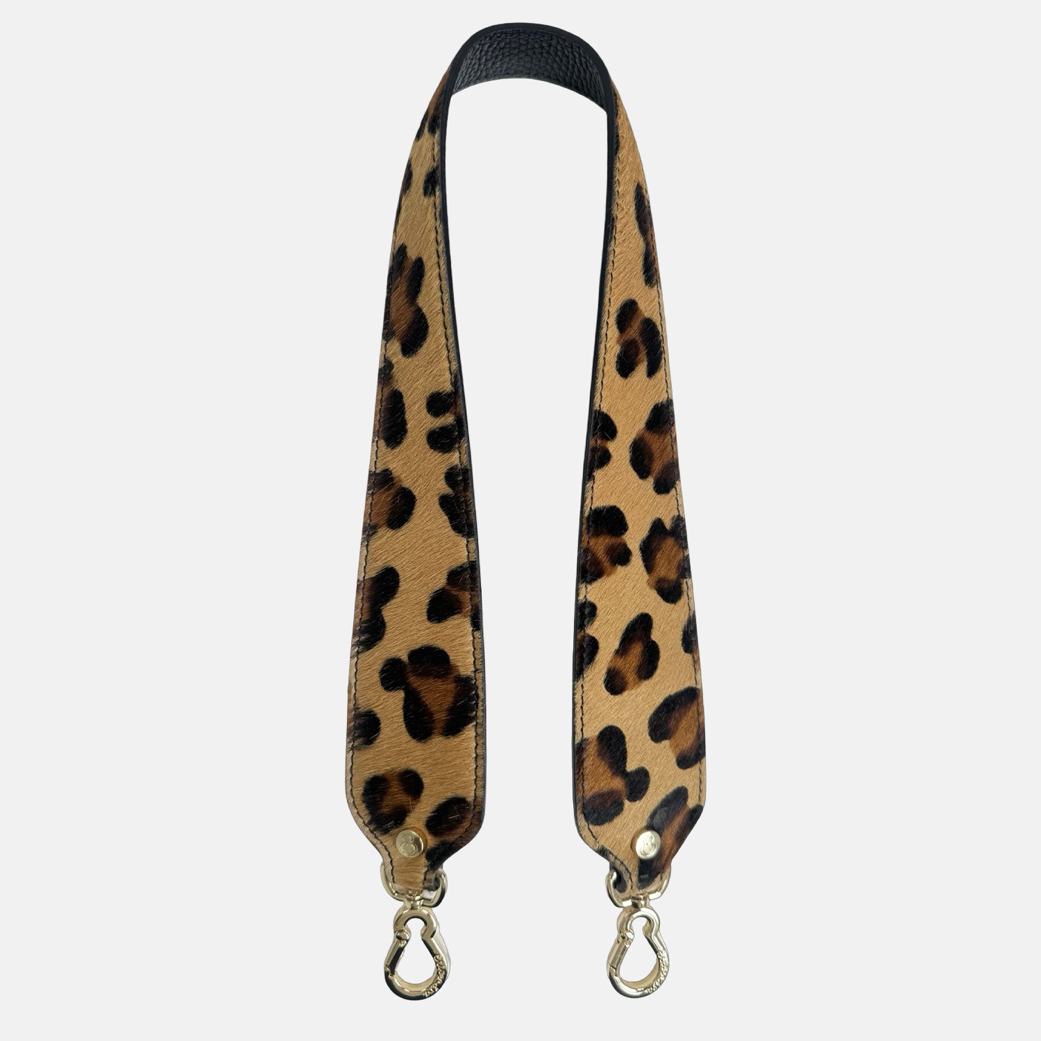 Tracolla 70 cm Nero Cavallino Leopardato Oro