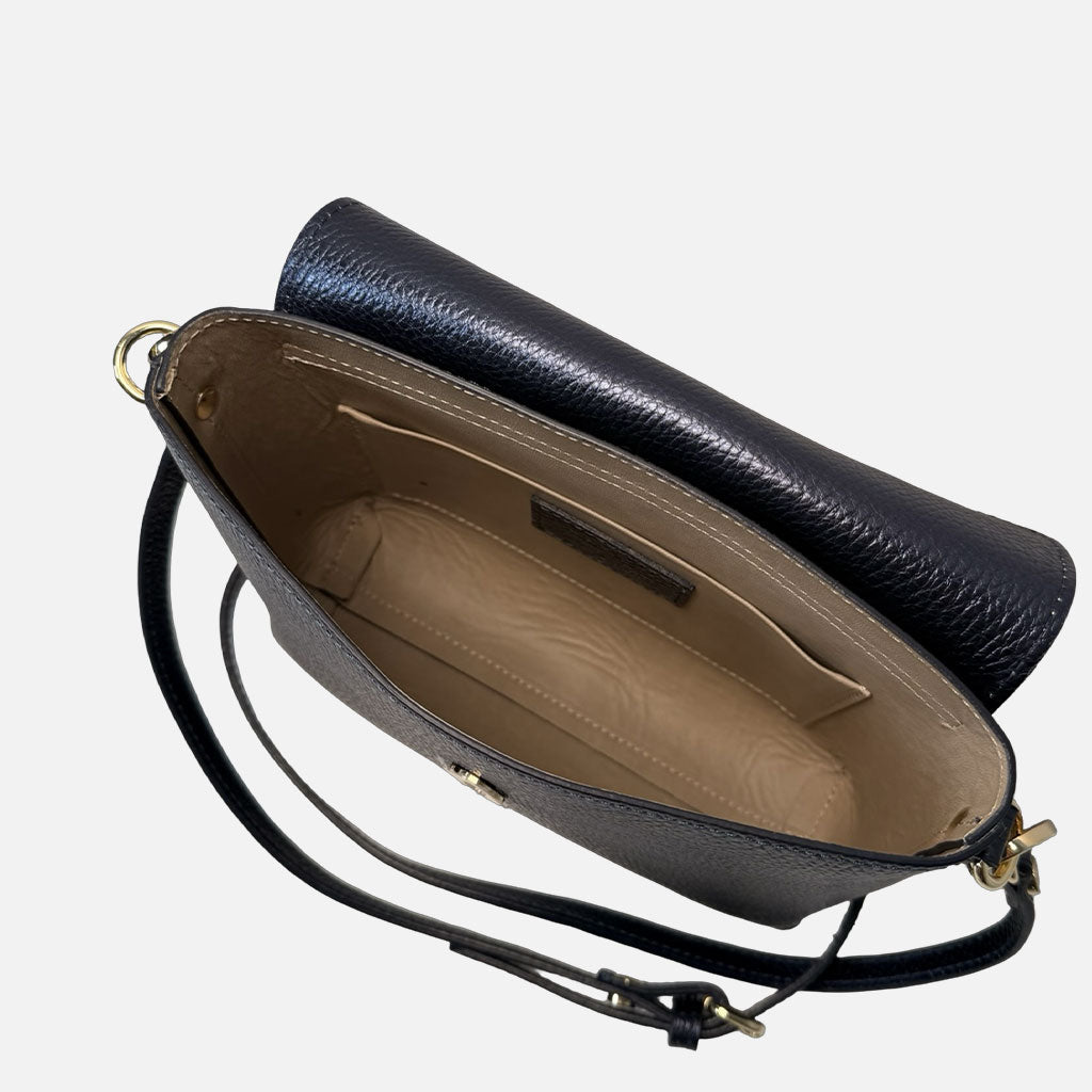 Borsa a tracolla Holly Moonlight Pelle Martellata Oro - Elisendra®