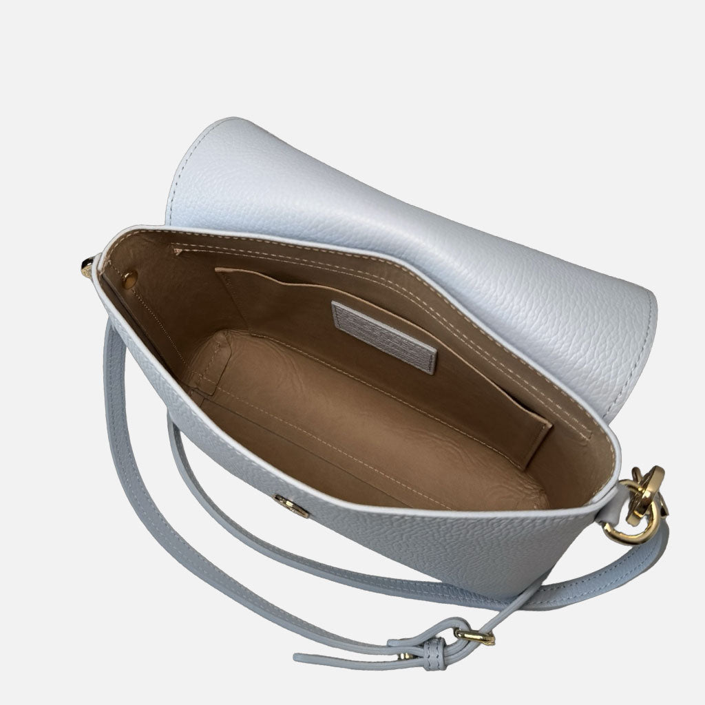 Borsa a tracolla Holly Macaron Pelle Martellata Oro - Elisendra®