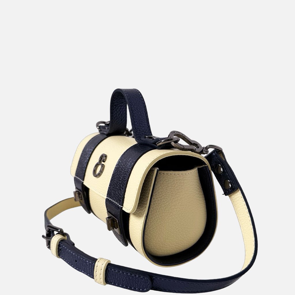 Mini Handbag Mochi Moonlight Pelle Martellata Dark - Elisendra®