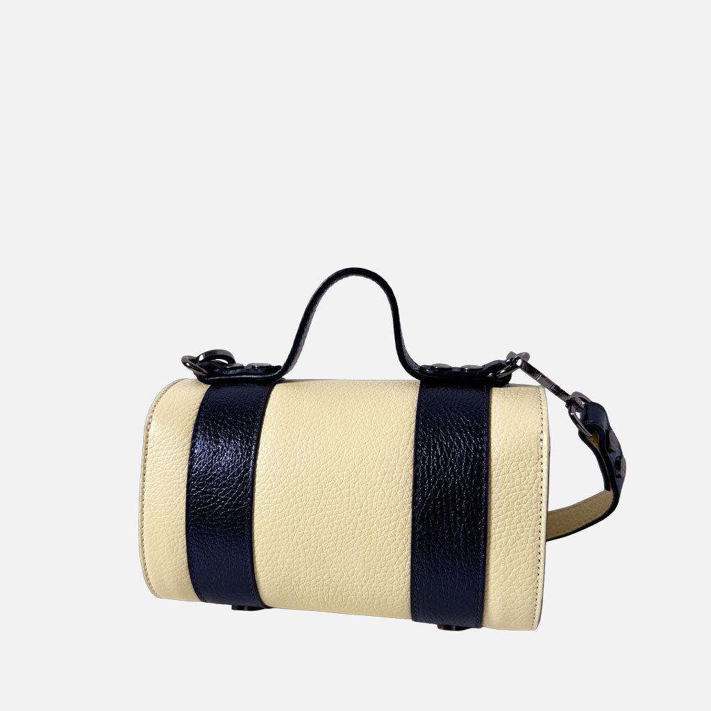 Mini Handbag Mochi Moonlight Pelle Martellata Dark - Elisendra®