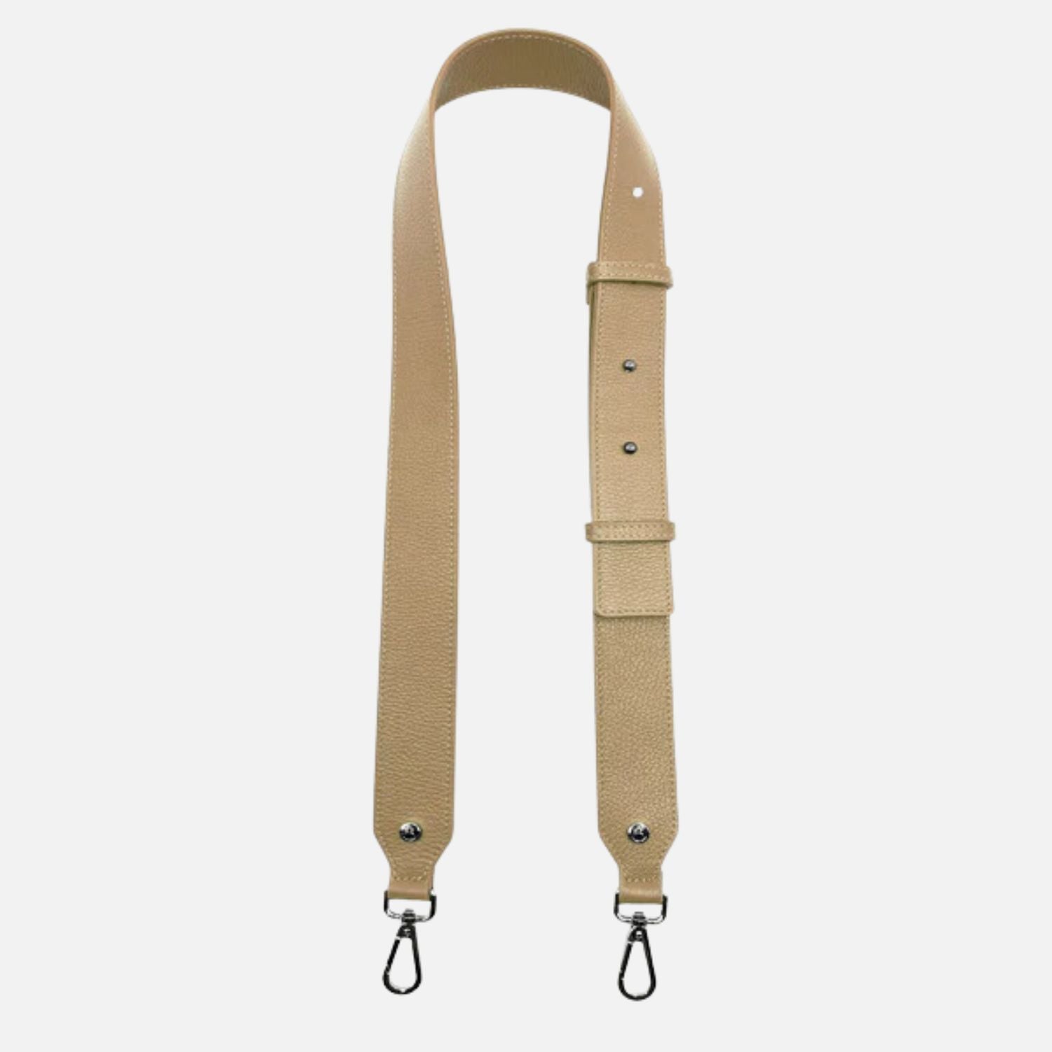 Dark Nickel Adjustable Shoulder Strap – Sand Textured Leather