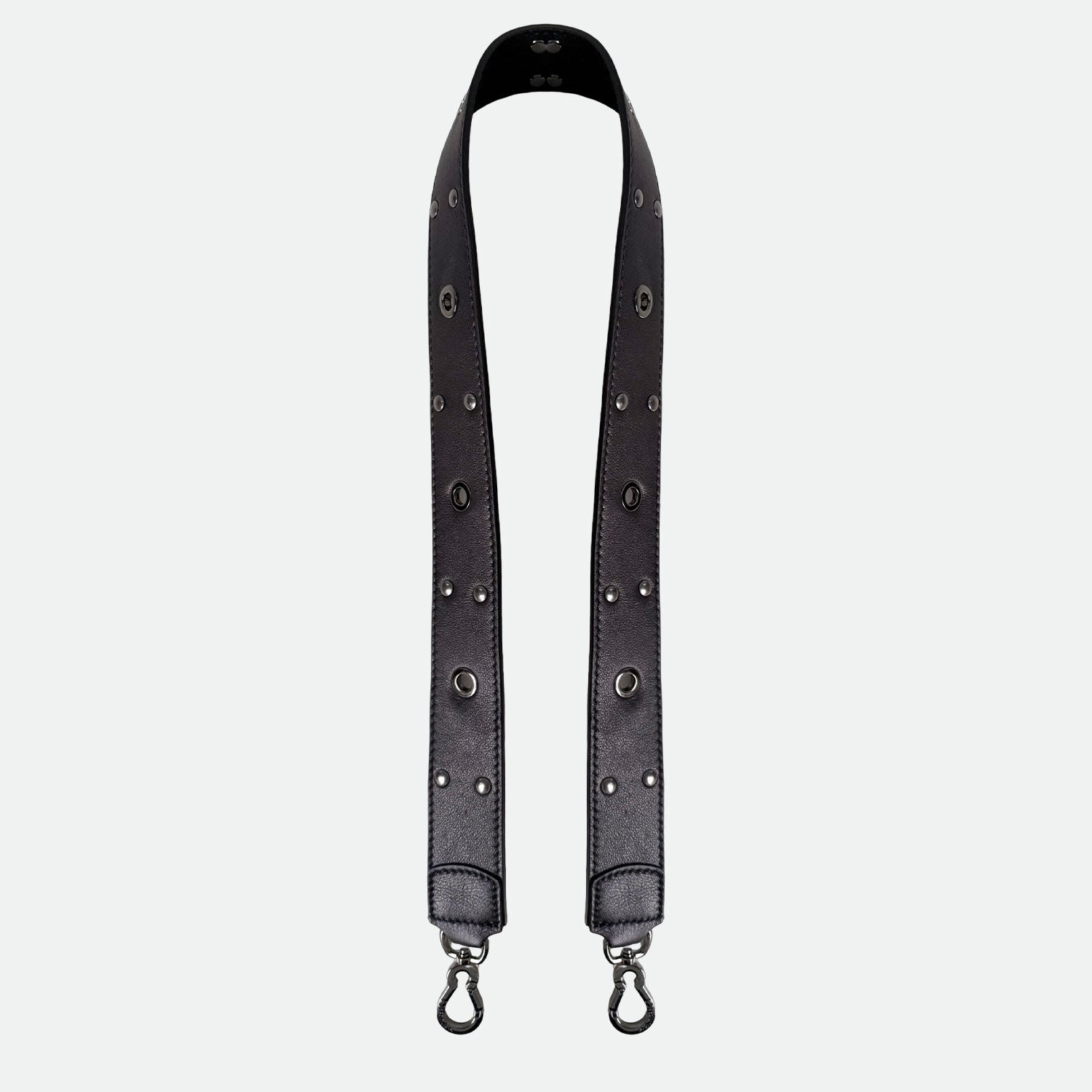 Tracolla 100 cm Nero Pelle Liscia Vitello Dark SPEDIZIONE DAL 30/04