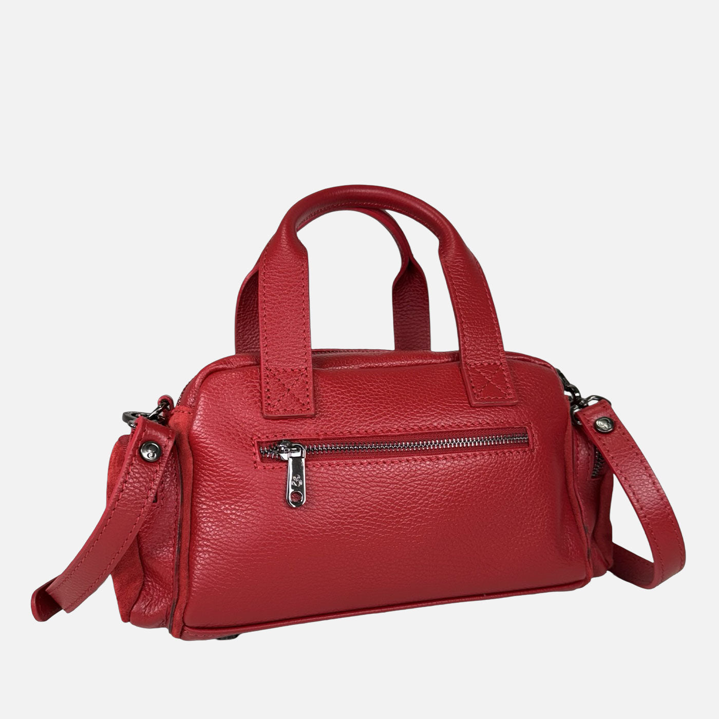 Borsa a mano Twiga Ciliegia Pelle Martellata e Camoscio Dark SPEDIZIONE DAL 09/02