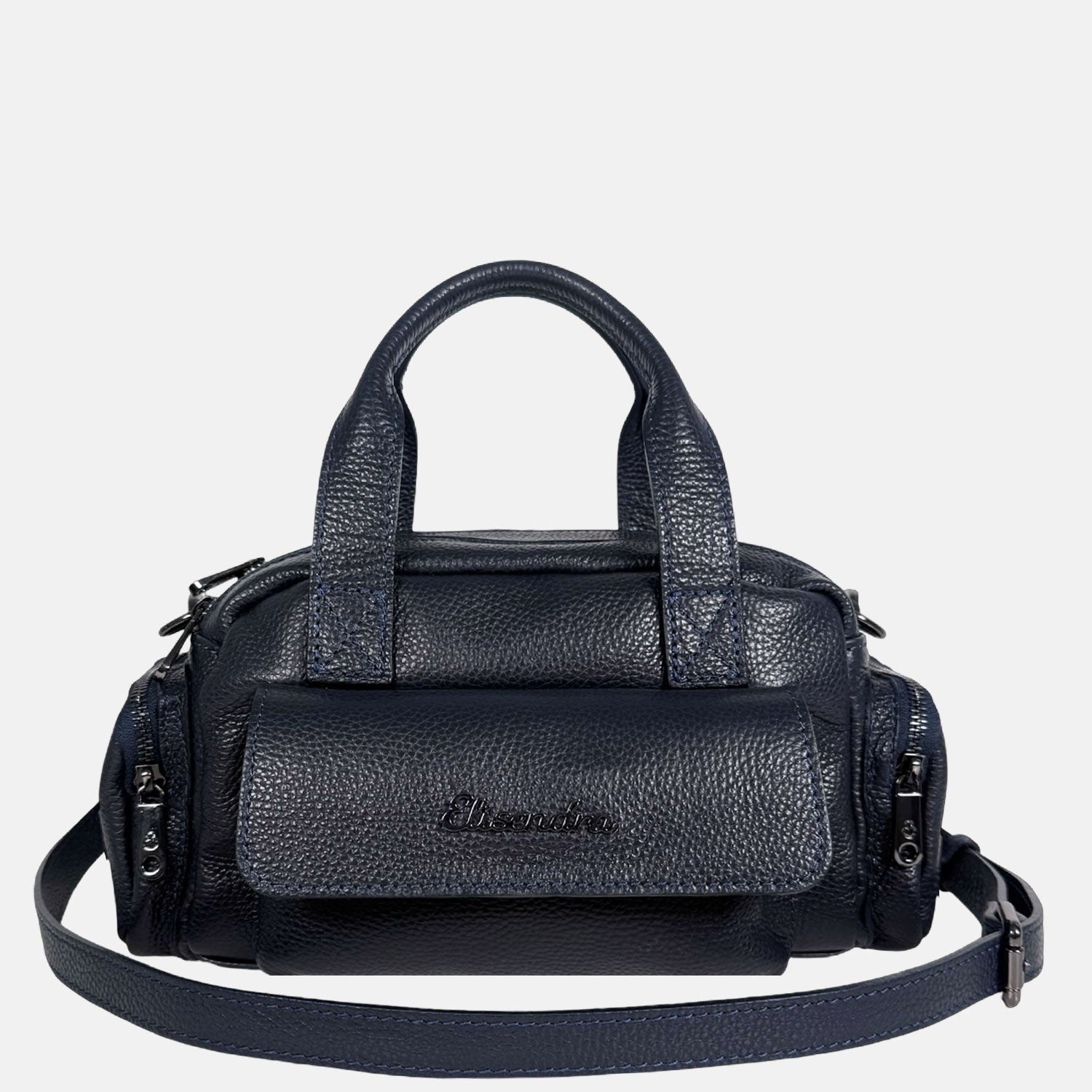 Borsa a mano Twiga Blu Navy Pelle Martellata Dark