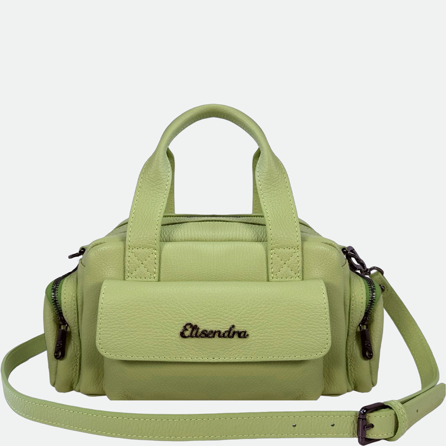 Borsa a mano Twiga Kiwi Pelle Martellata Dark