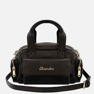 Borsa a mano Twiga Nera Pelle Martellata Oro