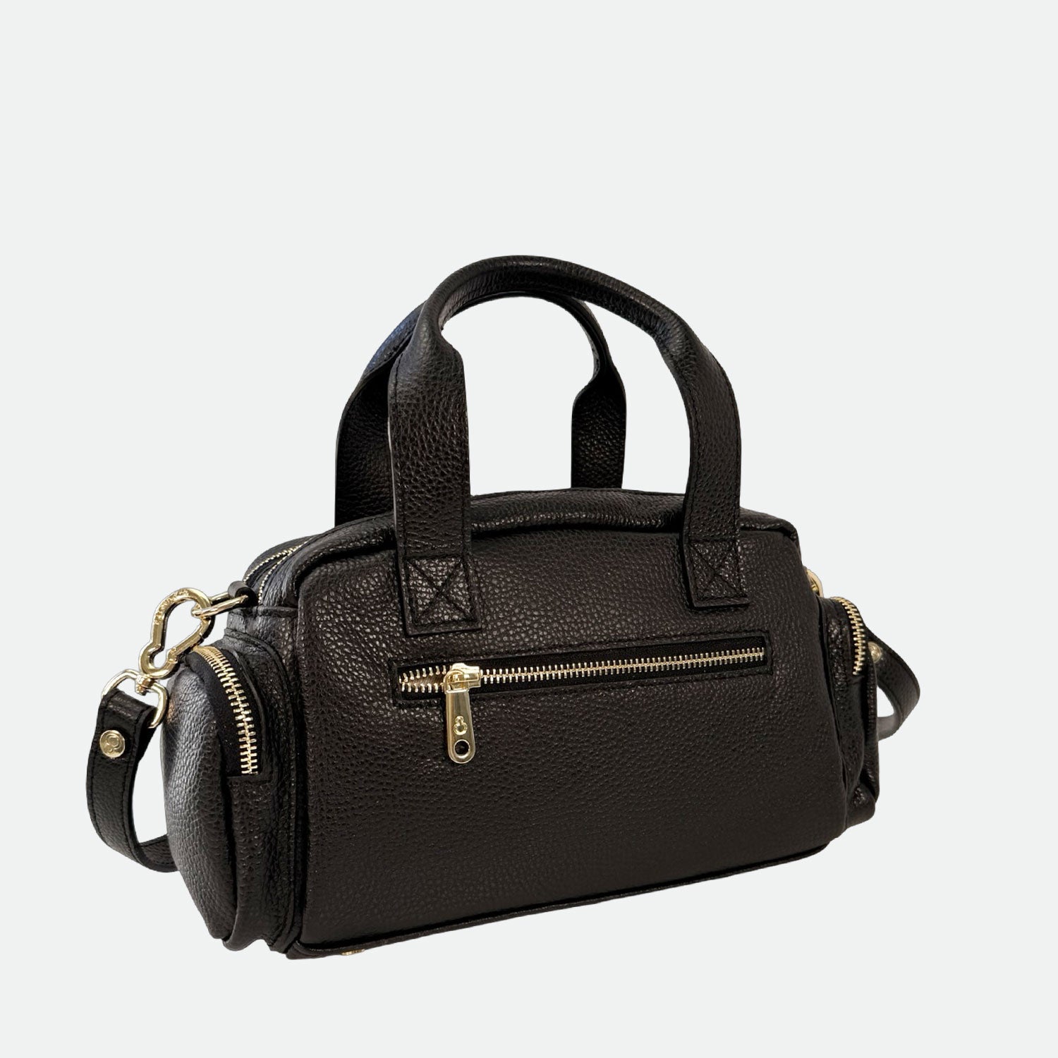 Borsa a mano Twiga Nera Pelle Martellata Oro