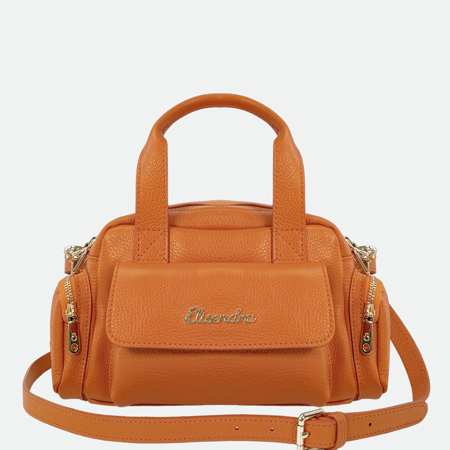 Borsa a mano Twiga Orange Pelle Martellata Oro
