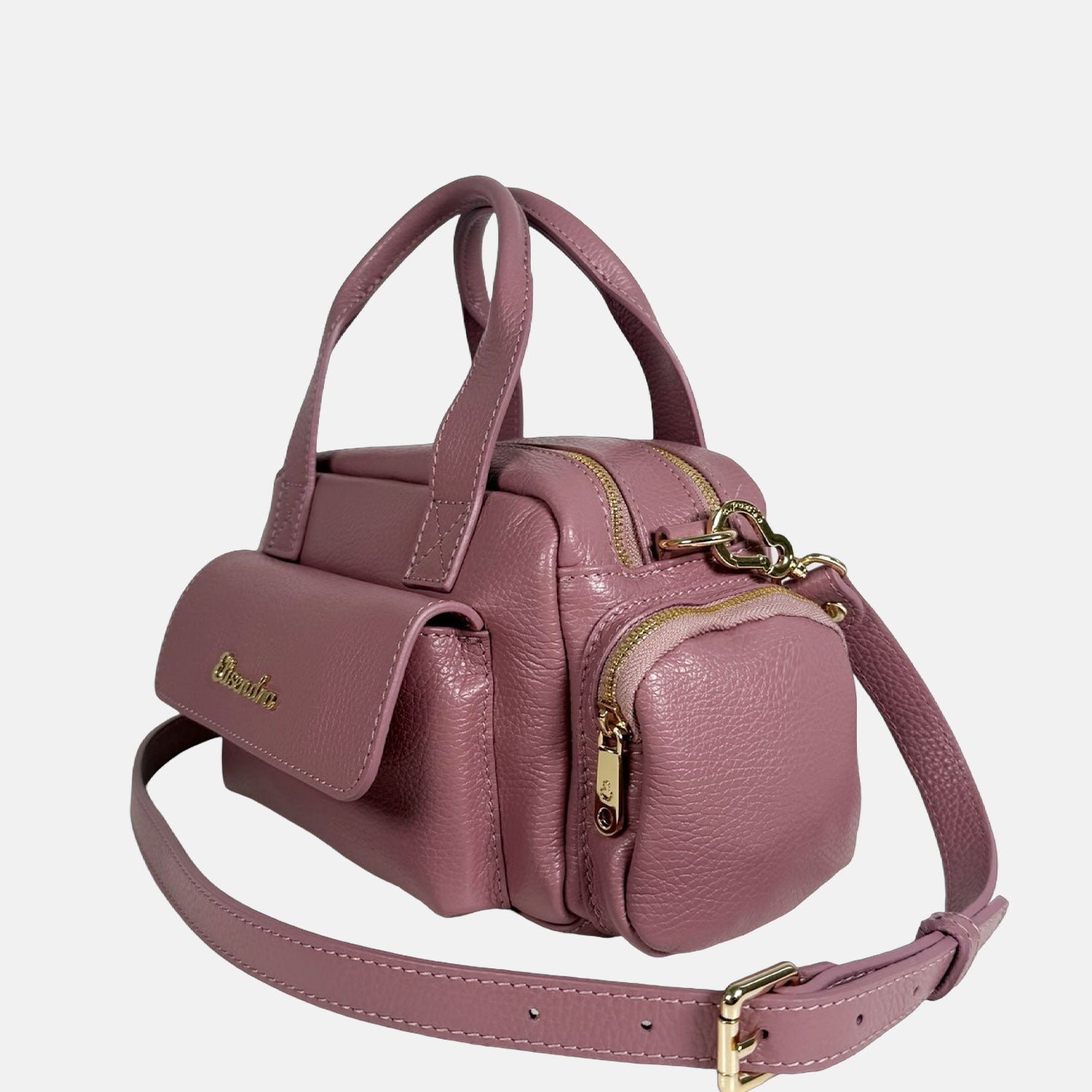 Borsa a mano Twiga Malva Pelle Martellata Oro