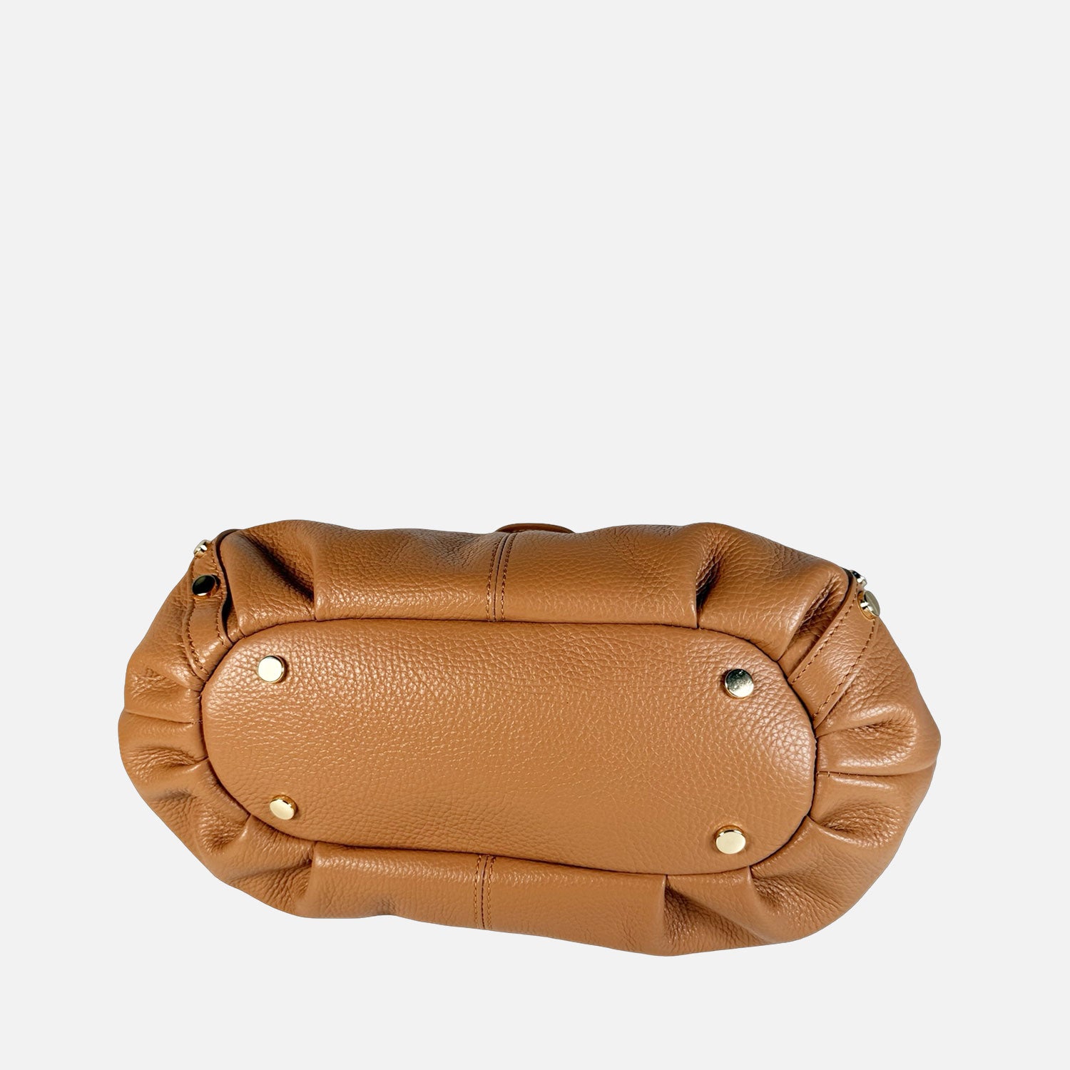 Borsa a spalla Wendy Toffee Pelle Martellata Oro