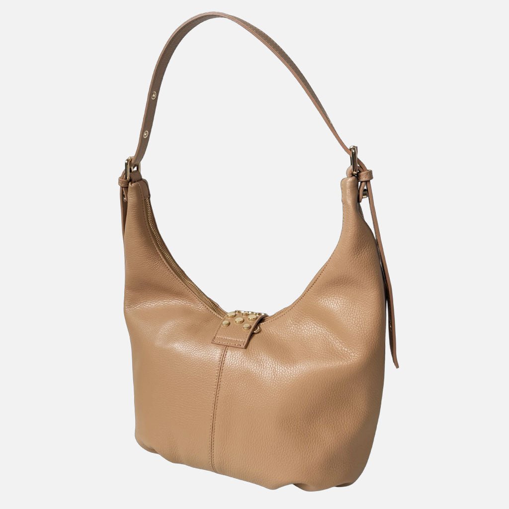 Borsa a spalla Wendy Savana Pelle Martellata Oro - Elisendra®