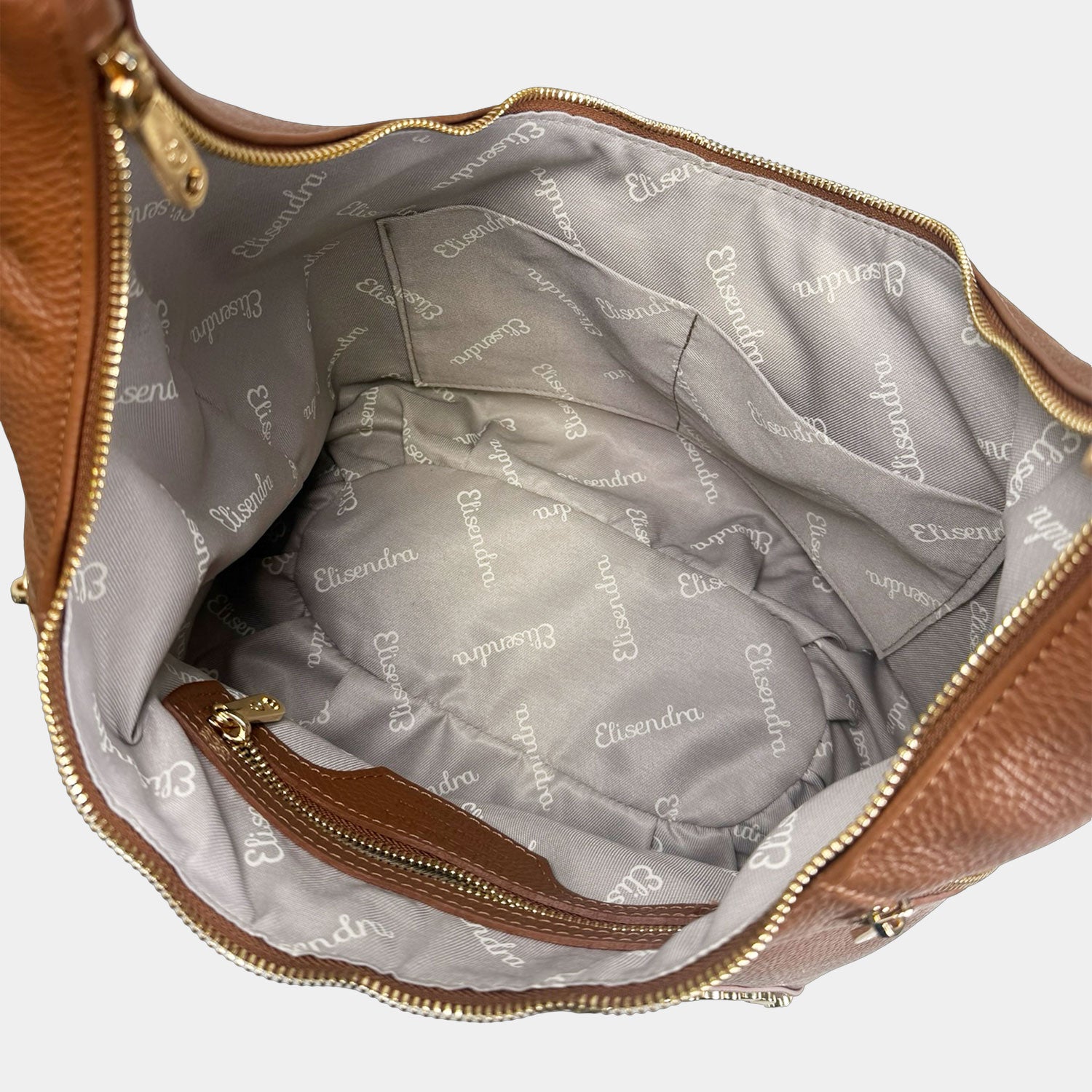 Borsa a spalla Wendy Caramel Pelle Martellata Oro