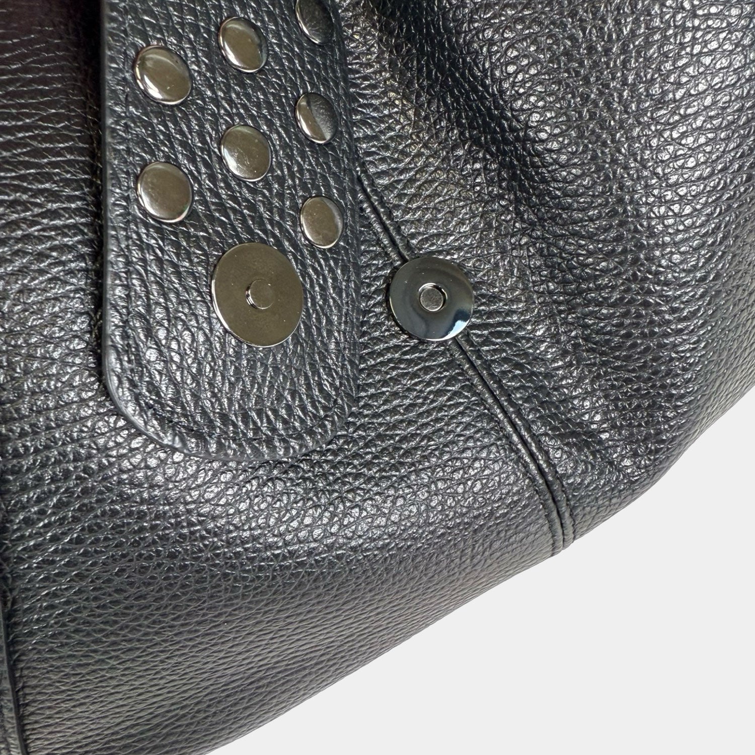 Borsa a spalla Wendy Nera Pelle Martellata Dark