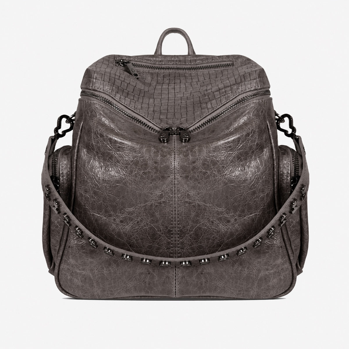Zaino Saray Orion Pelle Cocco stampato e Vintage Dark