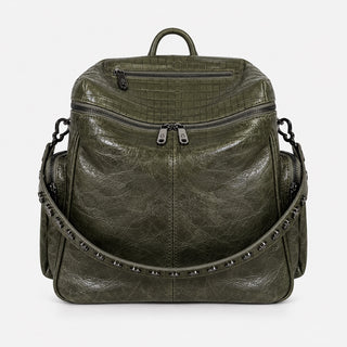 Zaino Saray Lyra Pelle Cocco stampato e Vintage Dark