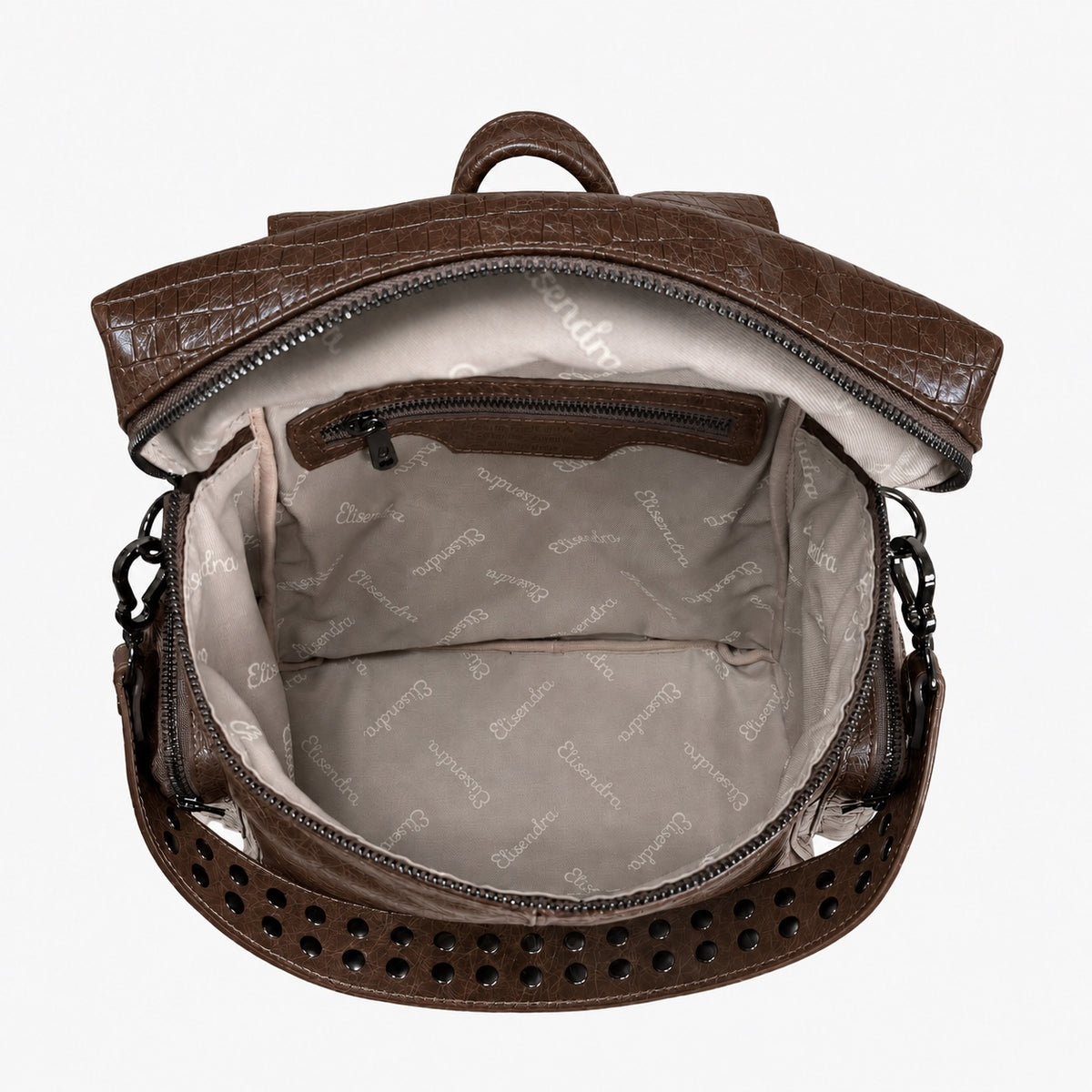 Zaino Saray Aries Pelle Cocco stampato e Vintage Dark