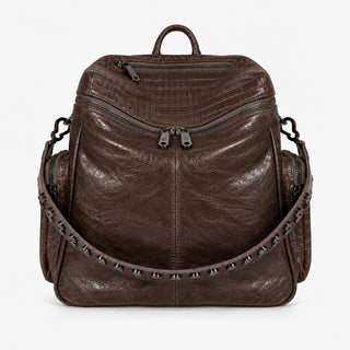 Zaino Saray Aries Pelle Cocco stampato e Vintage Dark