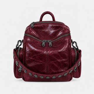 Zaino Saray Mini Rubino Pelle Vintage Dark