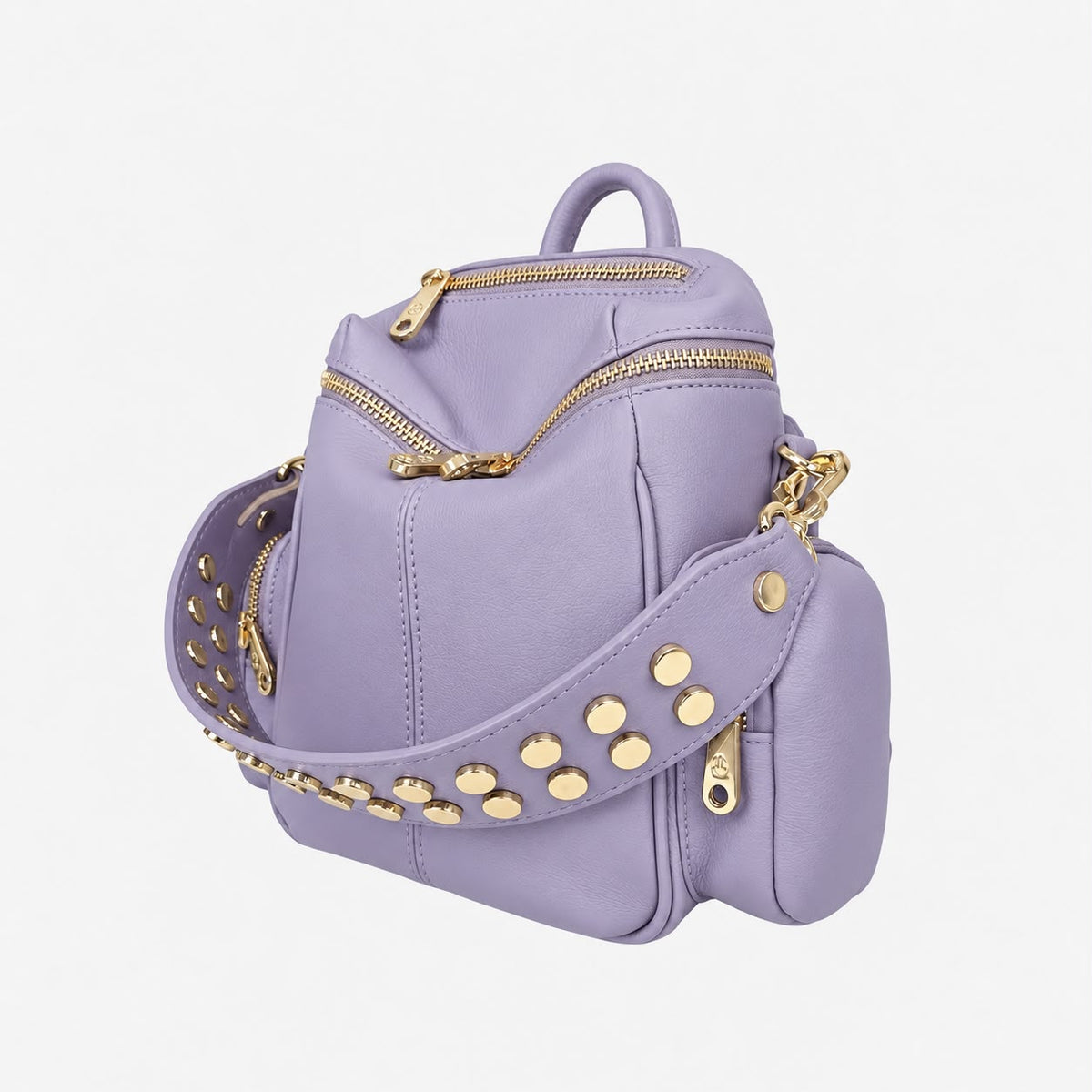 Zaino Saray Mini Fresia Pelle Liscia Vitello Oro