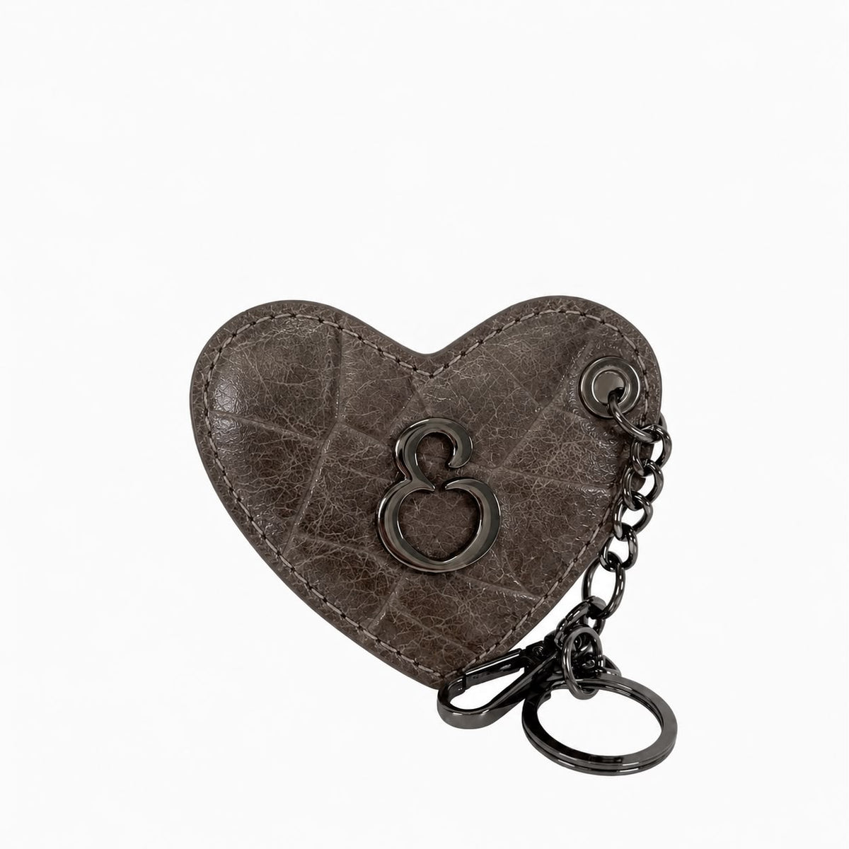 Porta Chiavi Love Orion Pelle Cocco stampato e Vintage Dark