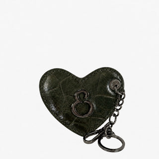 Porta Chiavi Love Lyra Pelle Cocco stampato e Vintage Dark