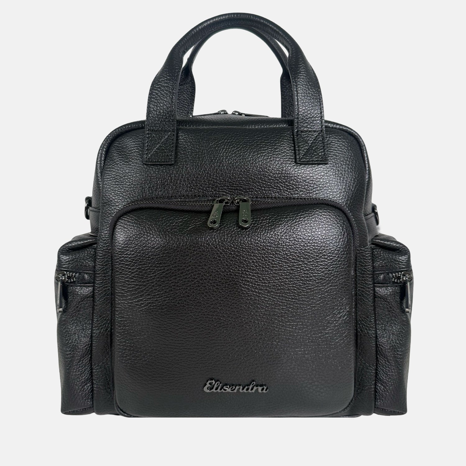 Zaino Kenya Nero Pelle Martellata Dark