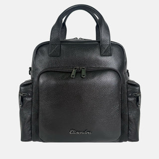 Zaino Kenya Nero Pelle Martellata Dark