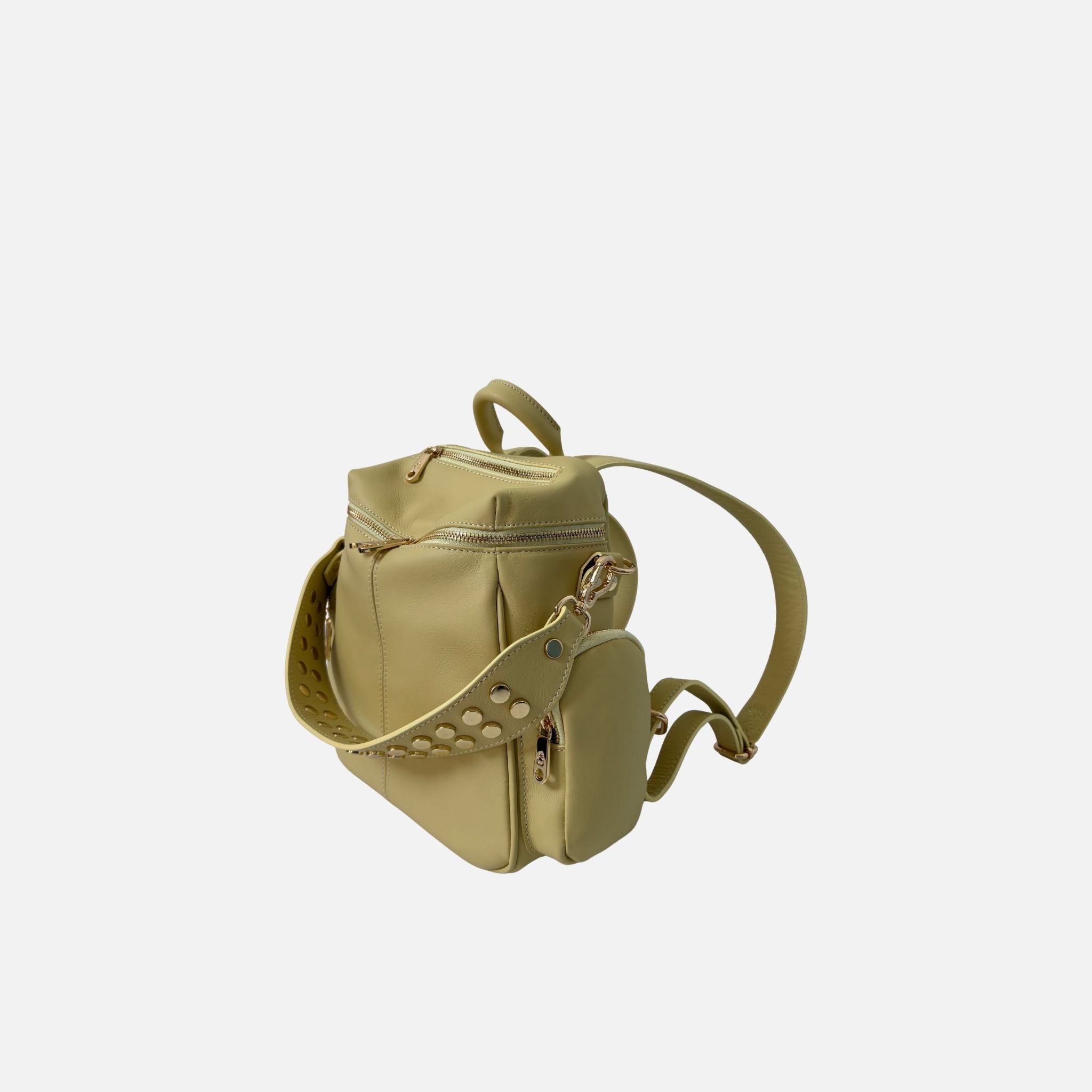 Zaino Saray Midi Zagara Pelle Liscia Oro Vitello SPEDIZIONE DAL 07/07