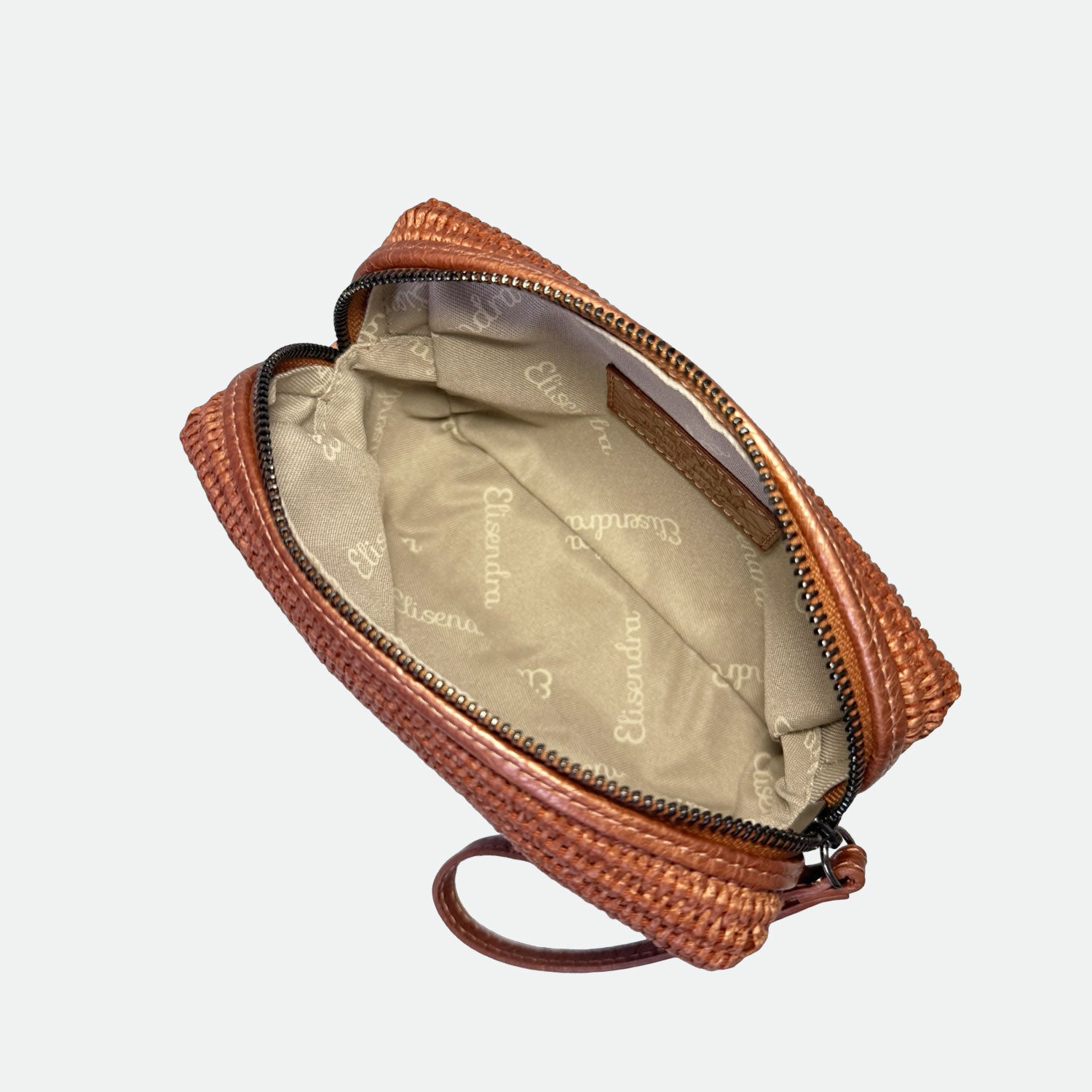 Beauty Case Malibù Ambra Rafia e Pelle Laminata Dark SPEDIZIONE DAL 06/05 - Elisendra®