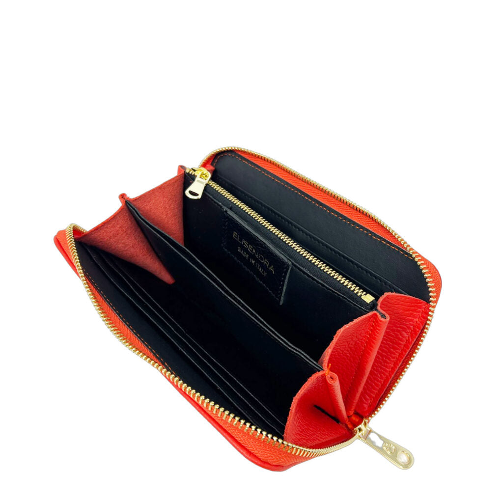 Raya Corallo Dark Nickel – Portafoglio – Pelle Martellata