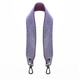 Tracolla Dark Nickel – 60 cm – Pelle Laminata Lilac