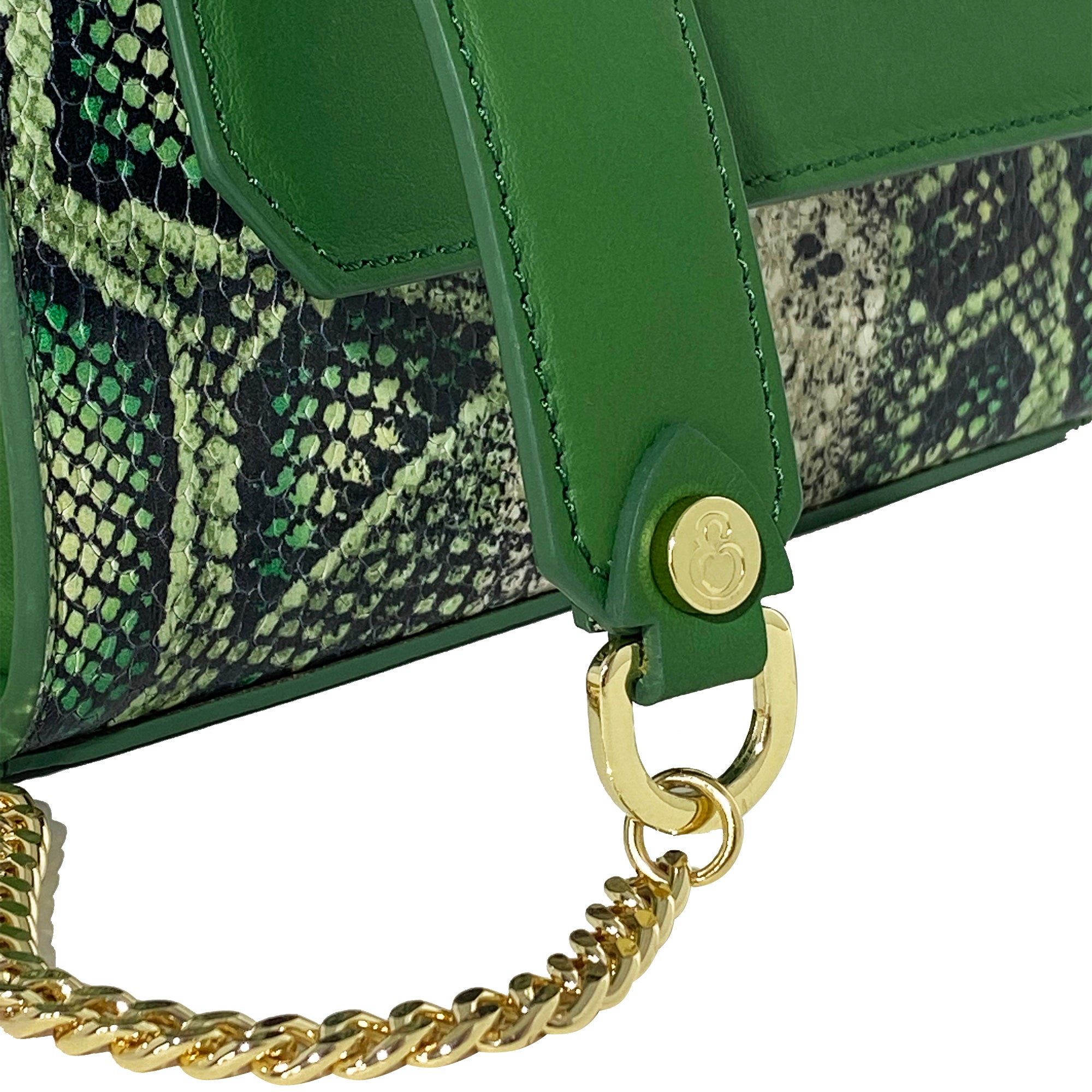 Anita Verde – Pochette – Pelle Pitone Stampato