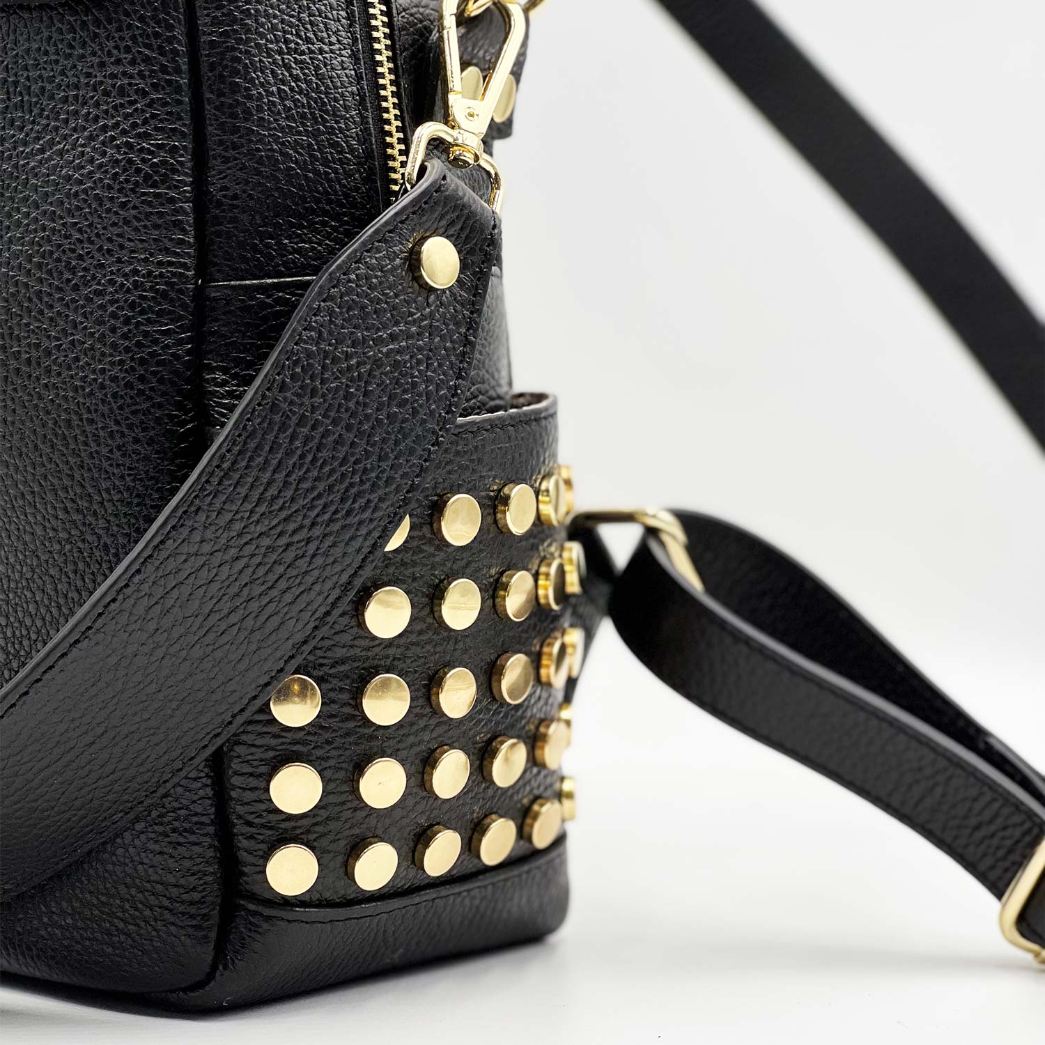 Niki Nero – Zaino – Pelle Martellata – Oro - Outlet