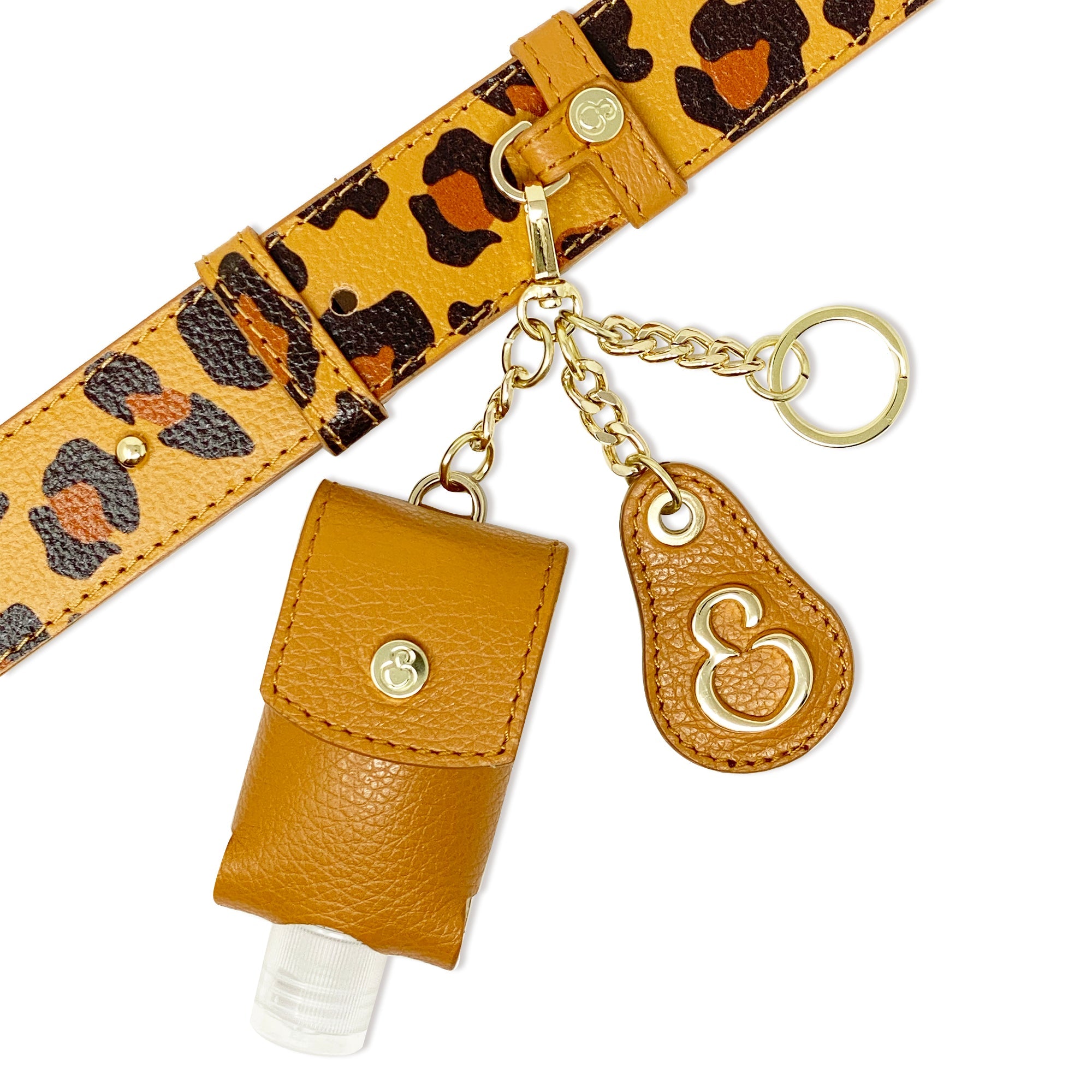 Porta Gel Cuoio – Pelle Martellata – Oro