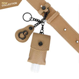 Porta Gel Sabbia – Pelle Martellata – Dark Nickel