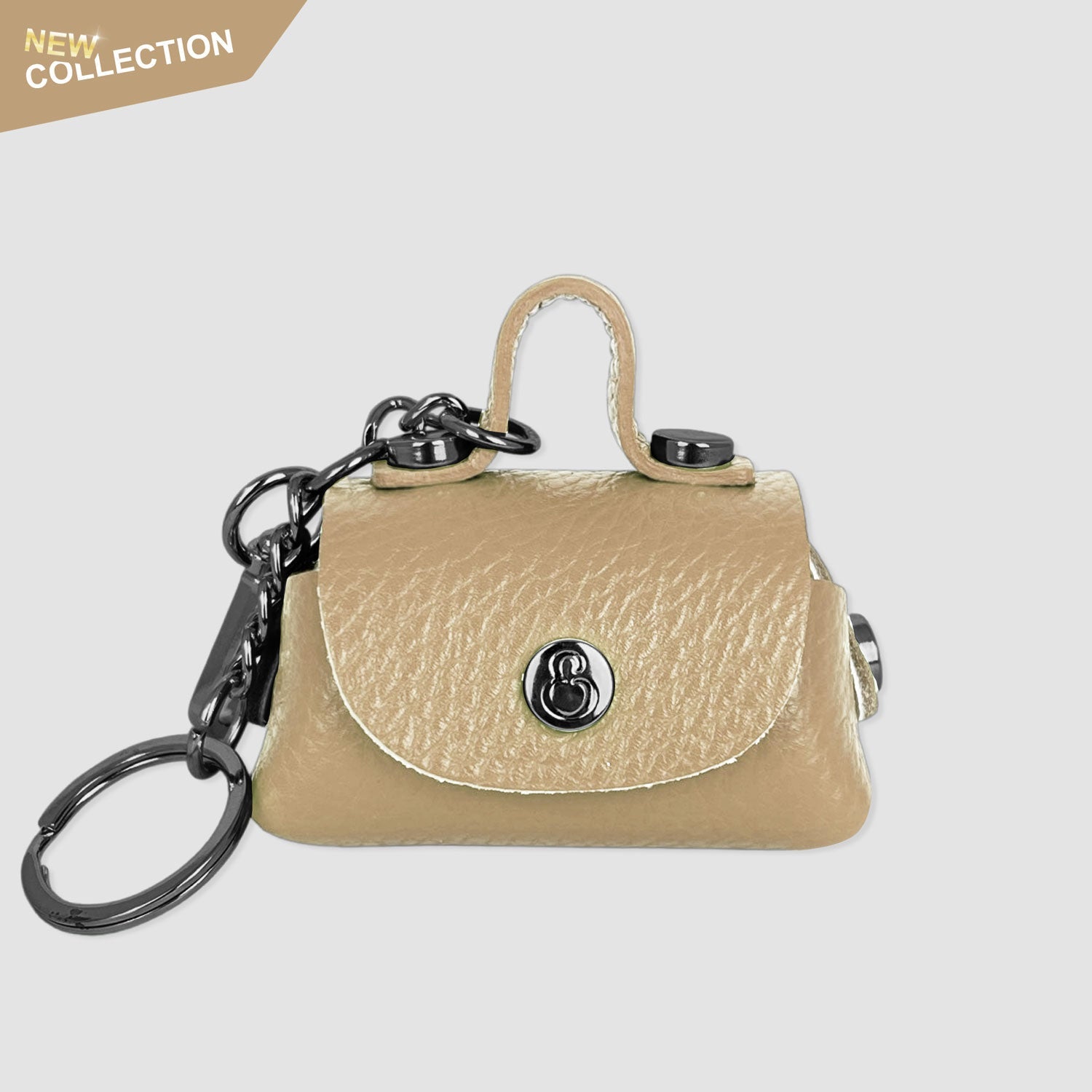 Porta Monete Sabbia – Pelle Martellata – Dark Nickel
