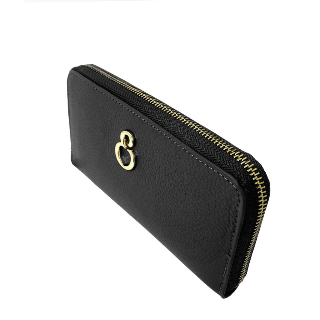 Portafoglio Raya Nero Oro Martellata