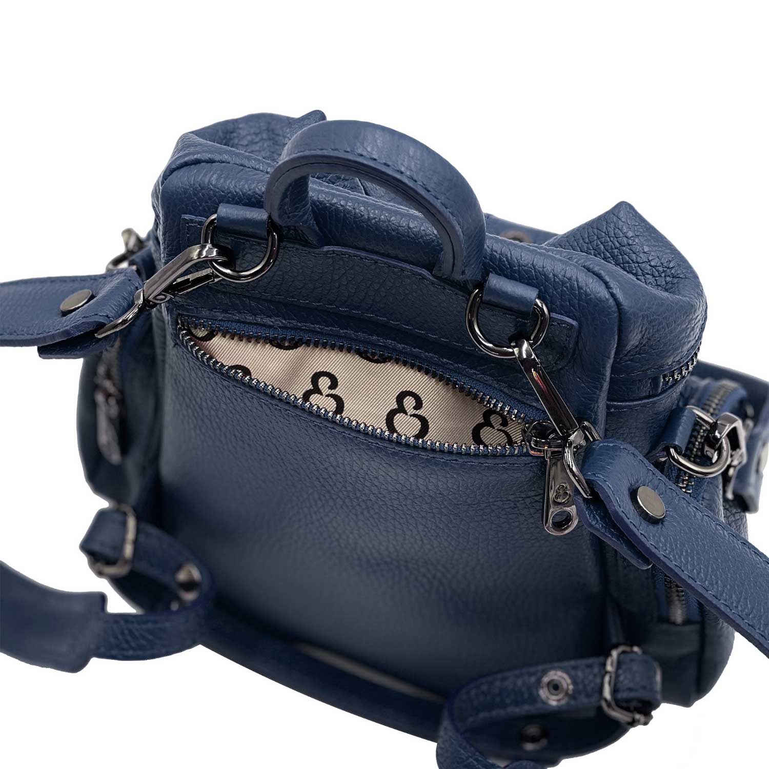 Saray Mini Blu Navy – Zaino – Pelle Martellata 2023