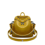 Saray Mini Senape – Zaino – Pelle Martellata