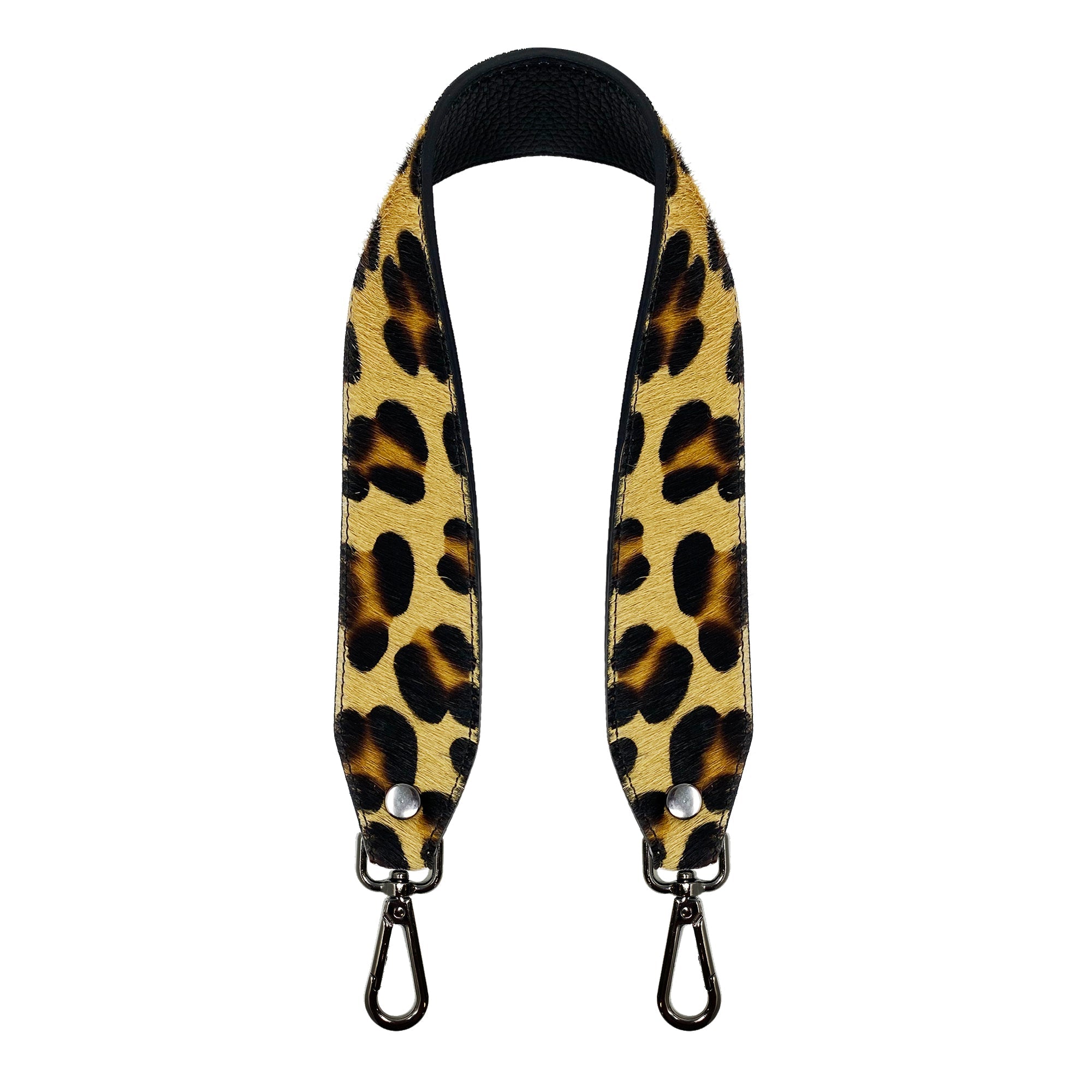 Tracolla Dark Nickel – 60 cm – Pelle Cavallino Animalier