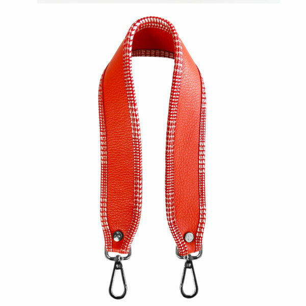Tracolla Dark – 60 cm – Pelle Martellata Terra Cotta – Camoscio